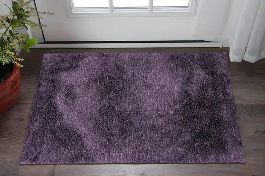 3' X 5' Purple Shag Hand Tufted Area Rug