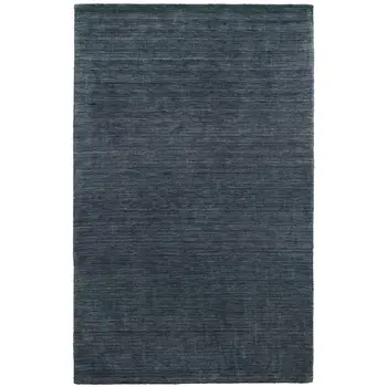 5' X 8' Navy Blue Wool Hand Tufted Area Rug