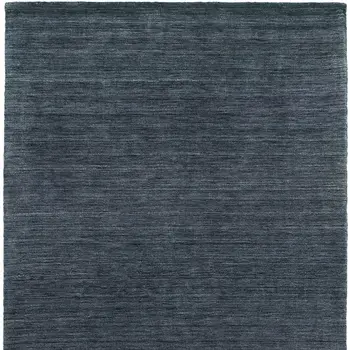 5' X 8' Navy Blue Wool Hand Tufted Area Rug