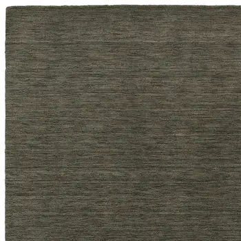 5' X 8' Charcoal Wool Hand Tufted Area Rug