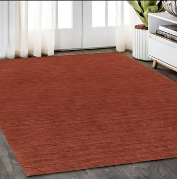 5' X 8' Rust Wool Hand Tufted Area Rug