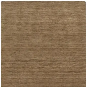 5' X 8' Tan Wool Hand Tufted Area Rug