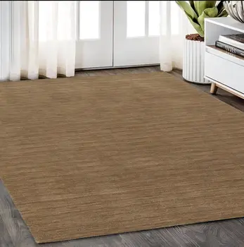 5' X 8' Tan Wool Hand Tufted Area Rug