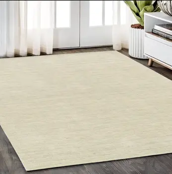 5' X 8' Beige Wool Hand Tufted Area Rug