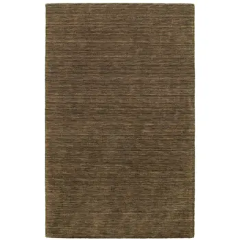 5' X 8' Brown Wool Hand Tufted Area Rug