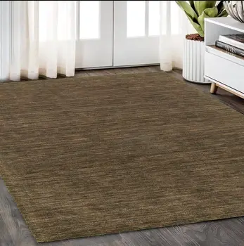 5' X 8' Brown Wool Hand Tufted Area Rug