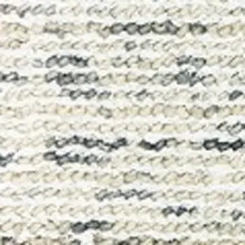 6' X 9' Ivory And Stone Hand Tufted Area Rug