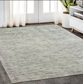 5' X 8' Stone And Gray Hand Tufted Area Rug