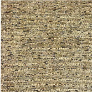 6' X 9' Gold And Green Hand Tufted Area Rug