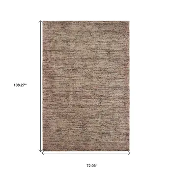6' X 9' Taupe And Pink Hand Tufted Area Rug