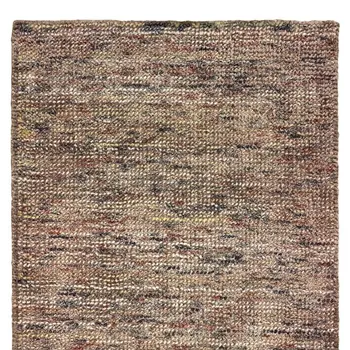8' Taupe And Pink Hand Tufted Runner Rug