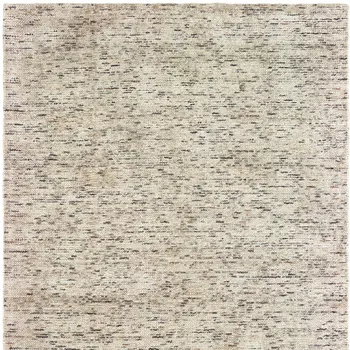 5' X 8' Ivory And Sand Hand Tufted Area Rug