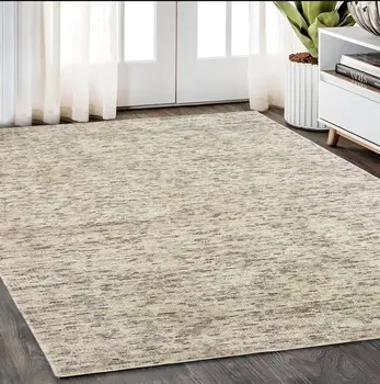 5' X 8' Ivory And Sand Hand Tufted Area Rug