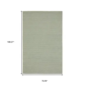 6' X 9' Silver Wool Hand Tufted Area Rug