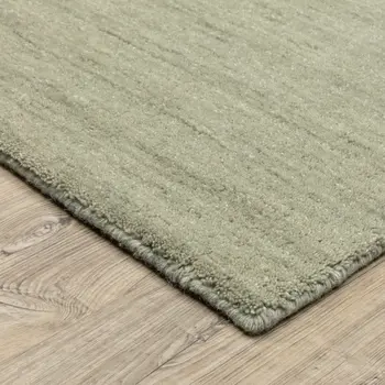 6' X 9' Silver Wool Hand Tufted Area Rug