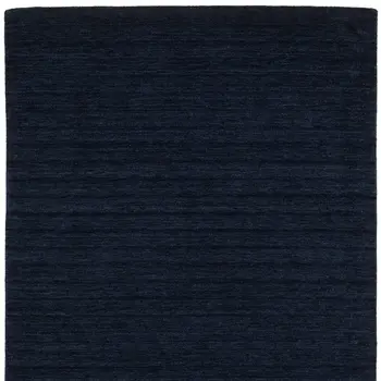 6' X 9' Navy Blue Wool Hand Tufted Area Rug