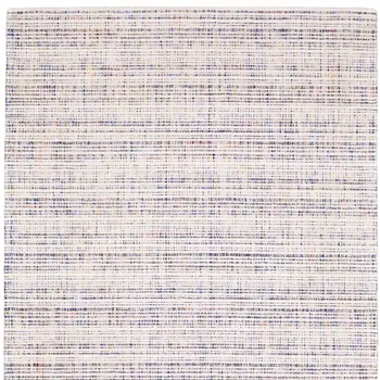 8' X 10' Ivory Blue And Yellow Striped Hand Tufted Area Rug