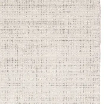 8' Ivory And Gray Striped Hand Tufted Runner Rug