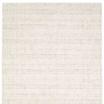 8' X 10' Ivory And Gray Striped Hand Tufted Area Rug