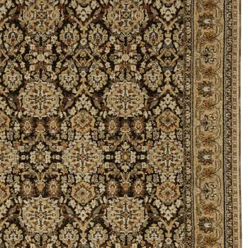 3' X 5' Brown And Gold Oriental Area Rug