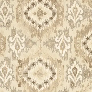5' X 8' Beige And Ivory Wool Abstract Hand Tufted Area Rug