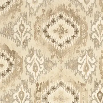 5' X 8' Beige And Ivory Wool Abstract Hand Tufted Area Rug