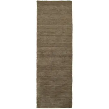 8' Gray Wool Hand Tufted Runner Rug
