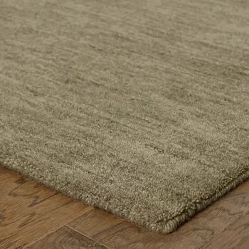 8' Gray Wool Hand Tufted Runner Rug