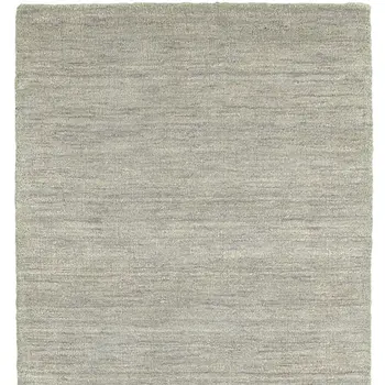 8' Gray Wool Hand Tufted Runner Rug