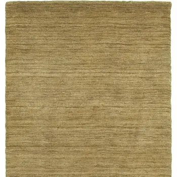 8' Gold Wool Hand Tufted Runner Rug