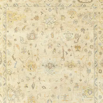8' X 10' Beige And Gray Wool Oriental Hand Knotted Area Rug