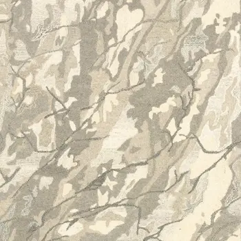 5' X 8' Beige And Ivory Wool Abstract Hand Tufted Area Rug