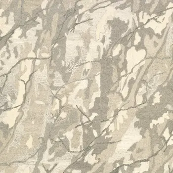5' X 8' Beige And Ivory Wool Abstract Hand Tufted Area Rug