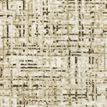 8' X 11' Ivory And Brown Abstract Area Rug