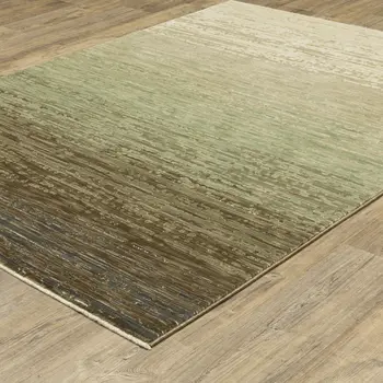 8' X 11' Beige And Brown Abstract Area Rug
