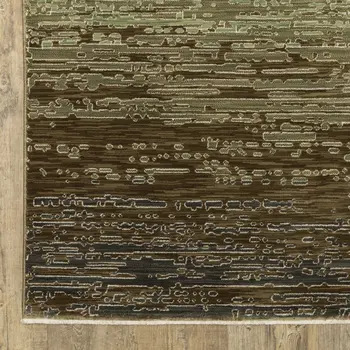 8' X 11' Beige And Brown Abstract Area Rug