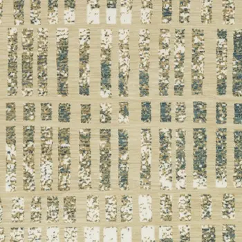 8' X 11' Beige And Blue Geometric Area Rug