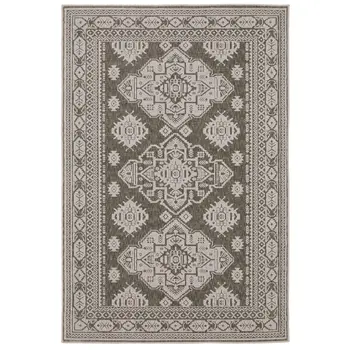 8' X 11' Gray Medallion Area Rug