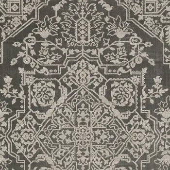 8' X 11' Gray And Light Gray Oriental Area Rug
