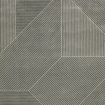 8' X 11' Gray And Ivory Geometric Area Rug