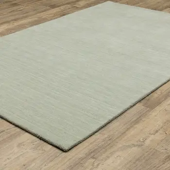 8' X 10' Silver Wool Hand Tufted Area Rug