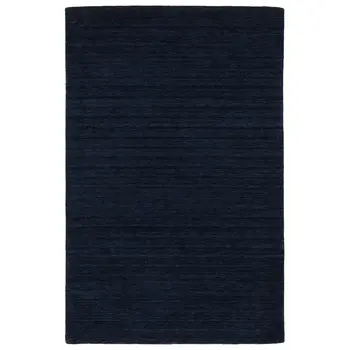 8' X 10' Navy Blue Wool Hand Tufted Area Rug