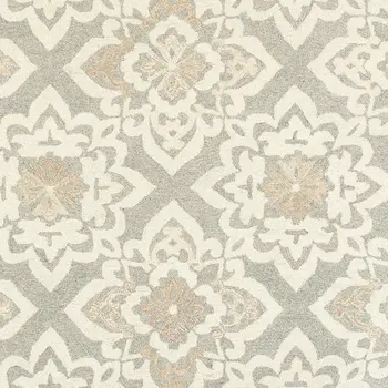 8' X 10' Gray And Sand Wool Geometric Hand Tufted Area Rug