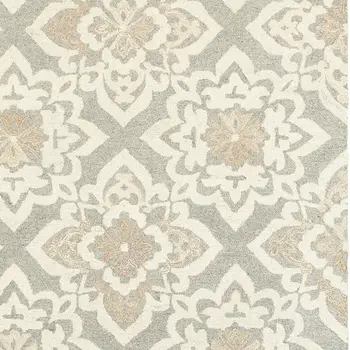 8' X 10' Gray And Sand Wool Geometric Hand Tufted Area Rug