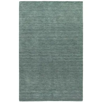 6' X 9' Light Blue Wool Hand Tufted Area Rug