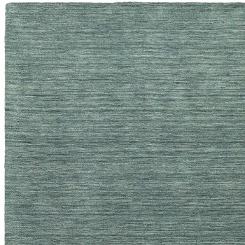 6' X 9' Light Blue Wool Hand Tufted Area Rug