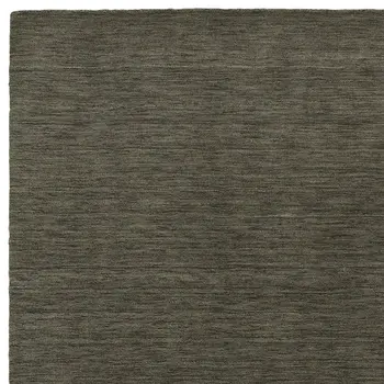 6' X 9' Charcoal Wool Hand Tufted Area Rug
