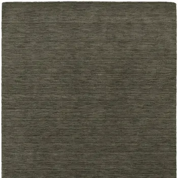 6' X 9' Charcoal Wool Hand Tufted Area Rug