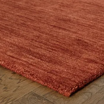 6' X 9' Rust Wool Hand Tufted Area Rug