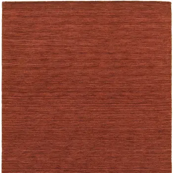 6' X 9' Rust Wool Hand Tufted Area Rug